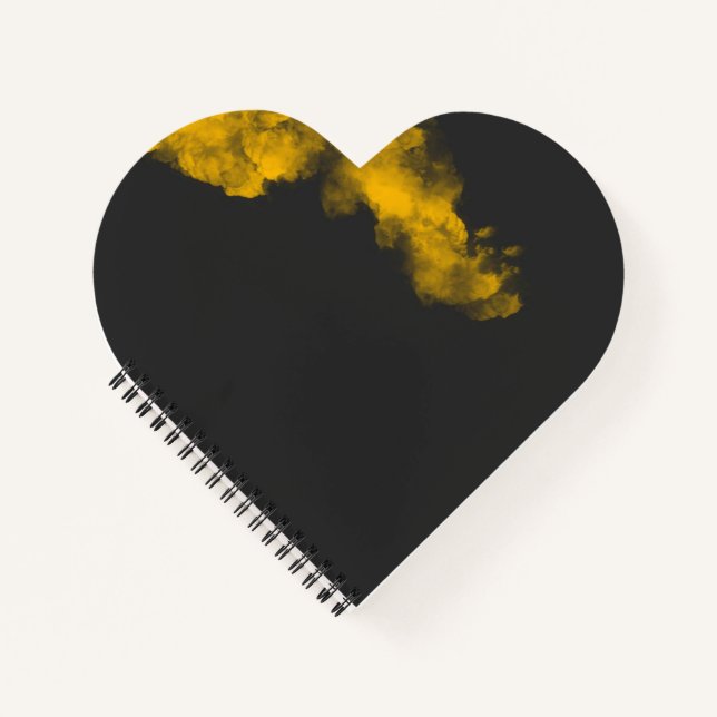 Textured Yellow Notebook - Einzigartiger Hintergru Notizbuch (Vorderseite)