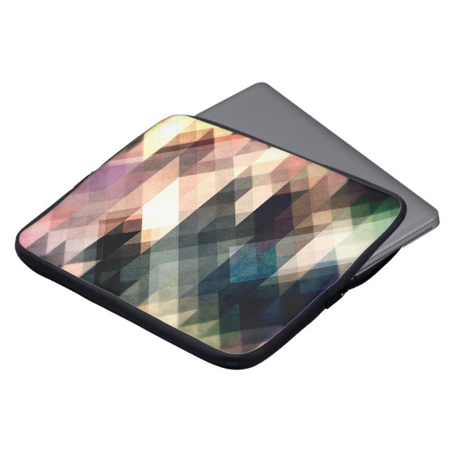Texturgeometrisch Abstrakt Laptopschutzhülle (Vorne Oben)