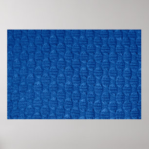 Texturgestricken. Blauer Pullover. Muster Poster