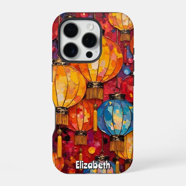 Texturgitter iPhone 16 Pro Hülle (Rückseite)
