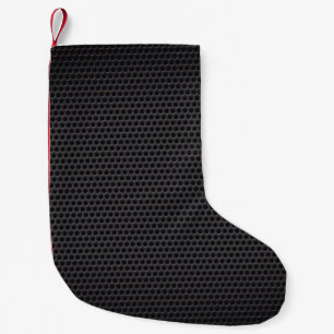 Texturhintergrund grau kleiner weihnachtsstrumpf