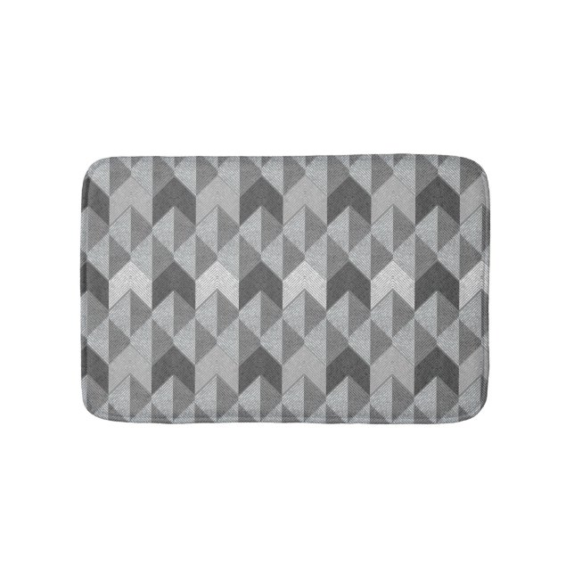 Texturiert grau geometrisch. badematte (Vorderseite)