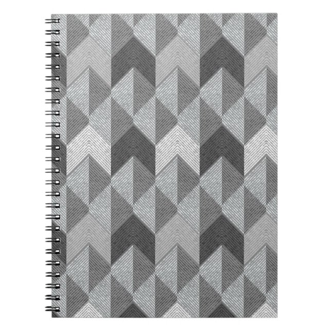 Texturiert grau geometrisch. notizblock (Vorderseite)