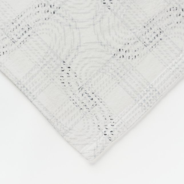 Texturiert massiv weiß. fleecedecke (Ecke)