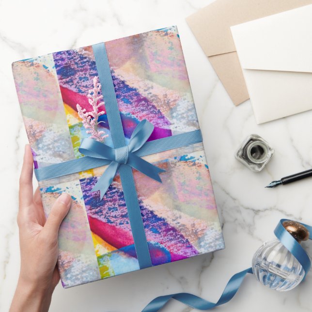 Texturierte Abstrakte Wasserfarbe Geschenkpapier (Schenken)