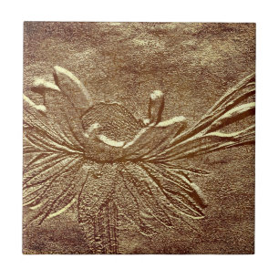 Texturierte alterliche Daisy Floral Art Tile Fliese