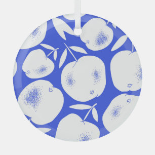 Texturierte Apple-Silhouetten: HandGezeichnet Must Ornament Aus Glas