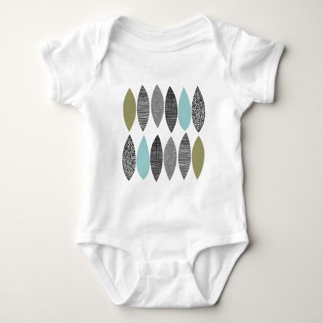 Texturierte Blätter 01 Baby Strampler (Vorderseite)