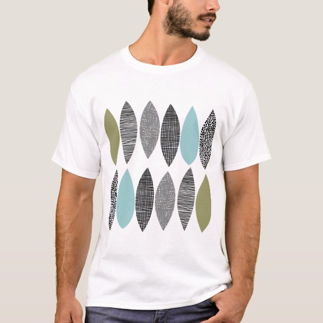 Texturierte Blätter 01 T-Shirt (Vorderseite)