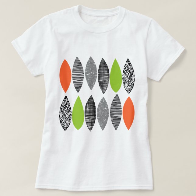 Texturierte Blätter 02 T-Shirt (Design vorne)