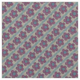 Texturierte Blume (pink/blau) Stoff