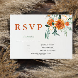 Texturierte Boho-Pampasgras-Hochzeits-RSVP-Karte RSVP Karte