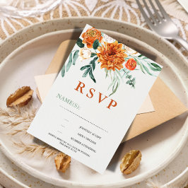 Texturierte Boho-Pampasgras-Hochzeits-RSVP-Karte RSVP Karte