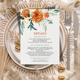 Texturierte Boho-Pampasgras-Hochzeitseinschlusskar Begleitkarte
