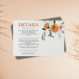 Texturierte Boho-Pampasgras-Hochzeitseinschlusskar Begleitkarte