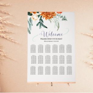 Texturierte Boho-Pampasgras-Hochzeitssitzordnung Acrylschild