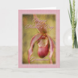 Texturierte Dame Slipper Orchid Mutter Day Card Karte