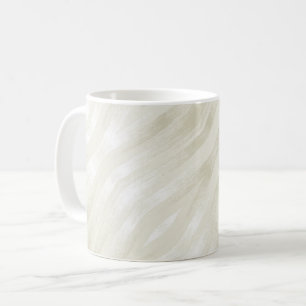 Texturierte edle hellbeige und weiß kaffeetasse