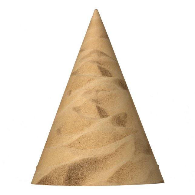 Texturierte gelbe Wüste Sand Hintergrund. Partyhütchen (Vorderseite)