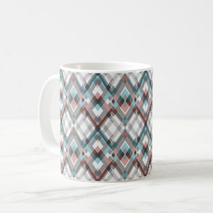 Texturierte geometrische Rautenmuster. Kaffeetasse
