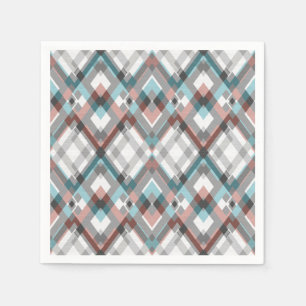 Texturierte geometrische Rautenmuster. Serviette