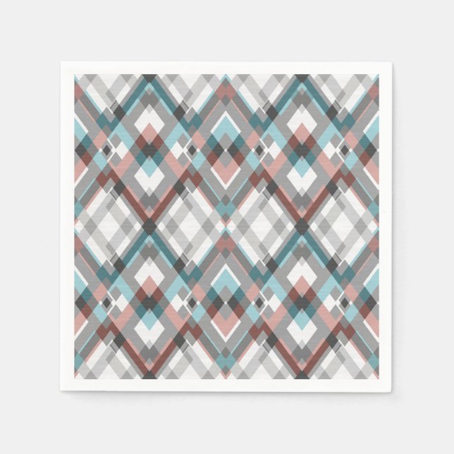 Texturierte geometrische Rautenmuster. Serviette (Vorderseite)