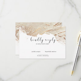 Texturierte Gold-Imitate belichten Elegante RSVP-K RSVP Karte
