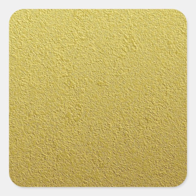 Texturierte Goldfolienansicht Quadratischer Aufkleber (Vorderseite)
