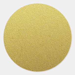 Texturierte Goldfolienansicht Runder Aufkleber