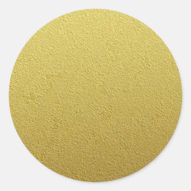 Texturierte Goldfolienansicht Runder Aufkleber (Vorderseite)