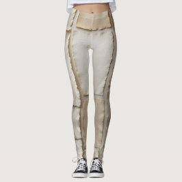 Texturierte handgefertigte Papierflachstafel Leggings