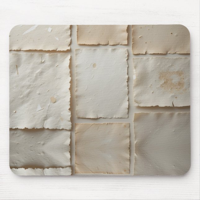 Texturierte handgefertigte Papierflachstafel Mousepad (Vorne)