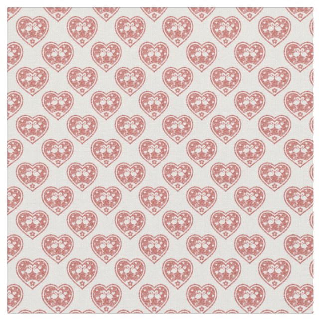 Texturierte Herz Flamingo Liebe Muster Stoff (Nahaufnahme)