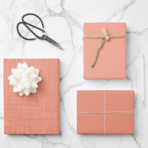 Texturierte Korallen "beruhigende Korallen". popu Geschenkpapier Set