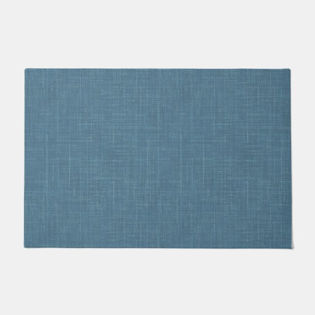 Texturierte Kronenbeine blau. Fußmatte (Vorderseite)