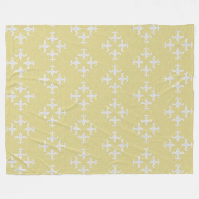 Texturierte Lilie Muster Fleecedecke (Vorderseite (Horizontal))