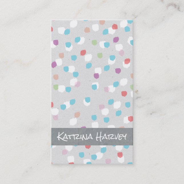 Texturierte Markierungen (fruchtig) Visitenkarte (Vorderseite)