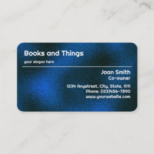 Texturierte Metallic Navy Blue Foil Business Card Rabattkarte