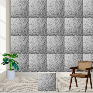 Texturierte Metallsilber-Keramik Fliese