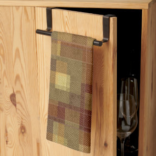 Texturierte monochrome braune Tartan kariert. Geschirrtuch
