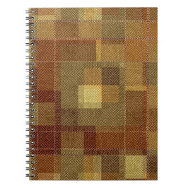 Texturierte monochrome braune Tartan kariert. Notizblock