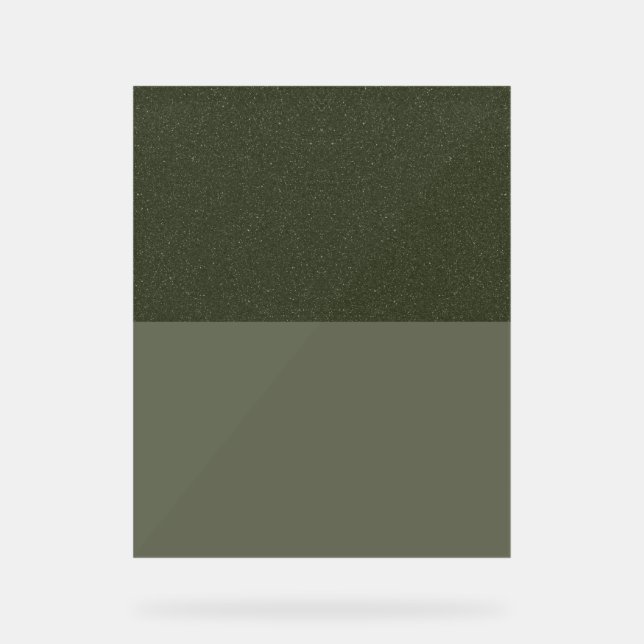 Texturierte Moosgrüne Akryllische Schriftzeichen - Acrylschild (Vorderseite)