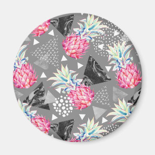 Texturierte Muster für geometrische Ananas Magnet