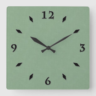 Texturierte mutierte grün. quadratische wanduhr