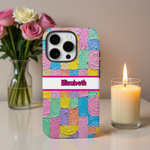 Texturierte Pastel Geometric Abstrakt Smartphones iPhone 16 Pro Hülle