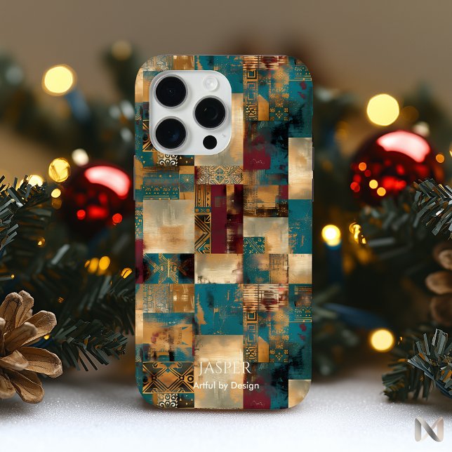 Texturierte Patchwork-Armlehne - Rustikales Kunstd Case-Mate iPhone Hülle (Von Creator hochgeladen)