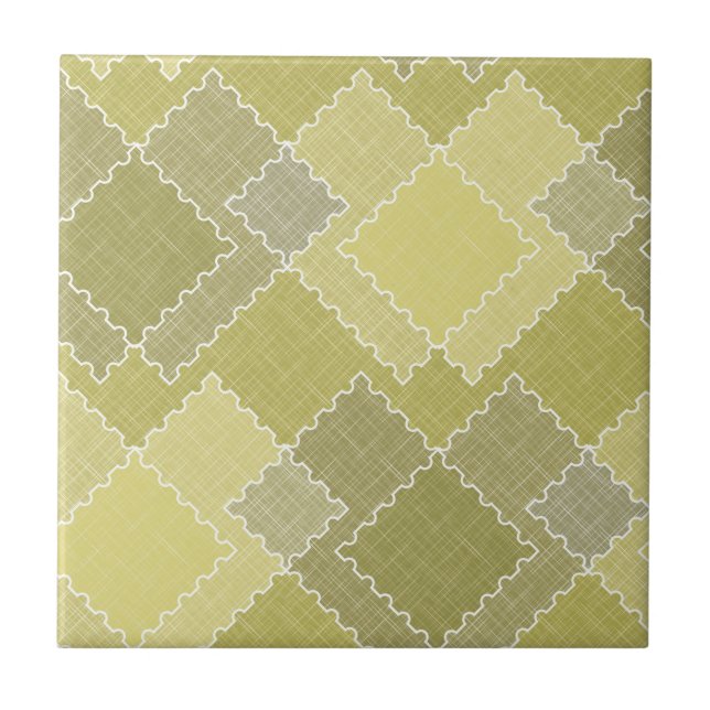 Texturierte Patchwork-Patches mehrfarbige Flecken  Fliese (Vorderseite)