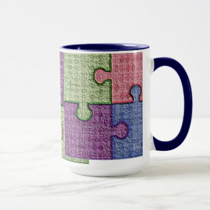 Texturierte Puzzle-Tasse Tasse