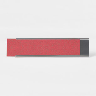 Texturierte Red Brushed Metal Name Plate - Anpasse Schreibtischnamensplakette