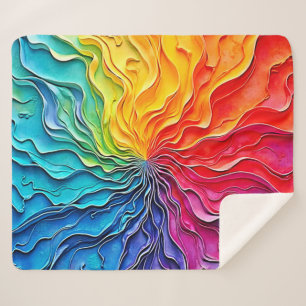 Texturierte Regenbogen-Swirlkunst Sherpadecke